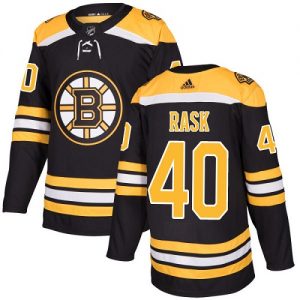 Herre NHL Boston Bruins Drakter Tuukka Rask 40 Authentic Svart Adidas Hjemme