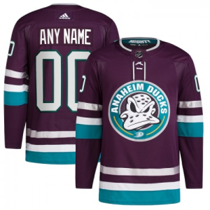 NHL Anaheim Ducks Drakter Custom 30th Anniversary Adidas 2023-24 Autentisk Lilla