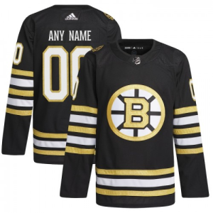 NHL Boston Bruins Drakter Custom 100th Anniversary Adidas  Autentisk 2023-24 Svart