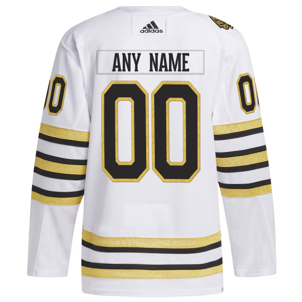 NHL Boston Bruins Drakter Custom 100th Anniversary Primegreen Autentisk Hvit