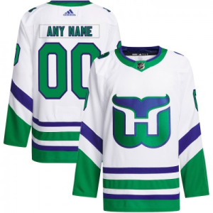 NHL Carolina Hurricanes Drakter Custom Adidas Autentisk 2023-24 hvit