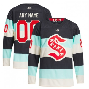 NHL Seattle Kraken Drakter Custom Adidas Autentisk Winter Classic 2023-24 blå
