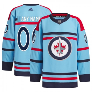 NHL Winnipeg Jets Drakter Custom Anniversary Adidas Autentisk 2023-24 blå